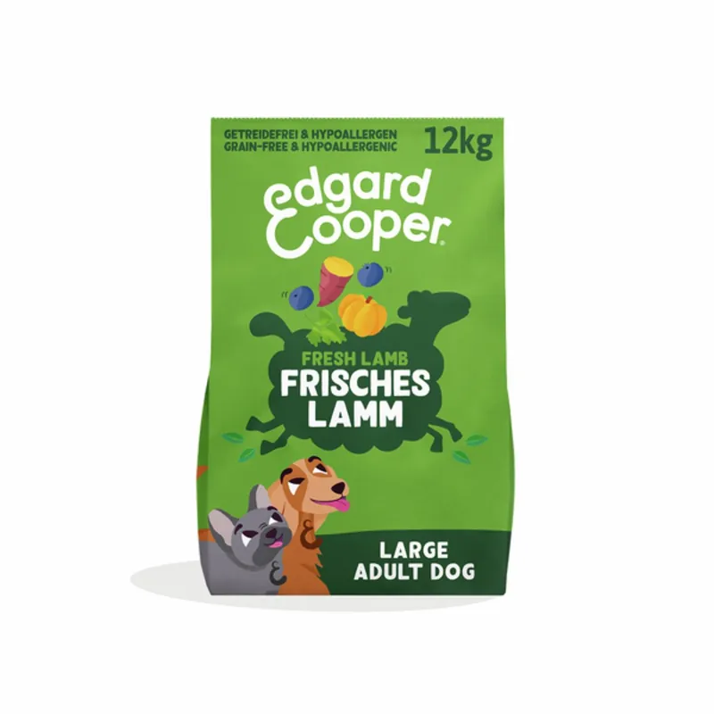 Sparpaket 2 x 12 kg Edgard & Cooper Adult unwiderstehliches grasgefüttertes Lamm Hunde Trockenfutter Knallerangebot