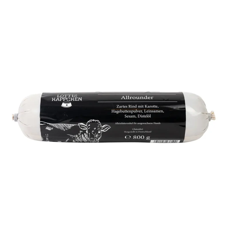 Sparpaket 24 x 800 g Lottis Häppchen Allrounder Hunde Nassfutter Bestseller