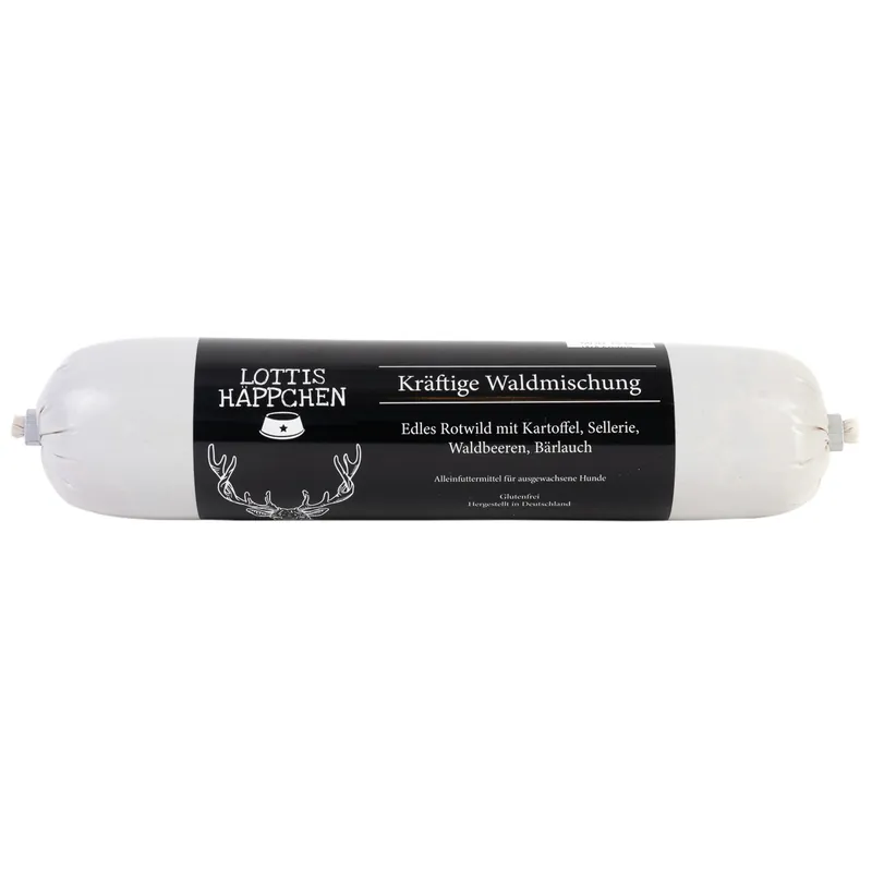 Schnäppchen Sparpaket 6 x 400 g Lottis Häppchen Kräftige Waldmischung Hunde Nassfutter
