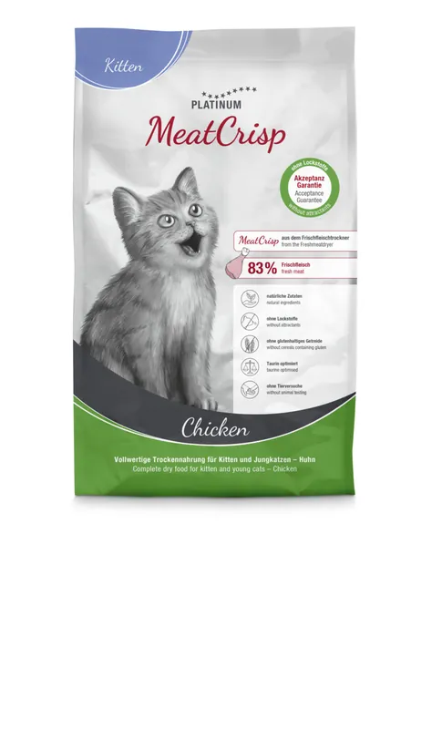 Direkt Vom Hersteller Sparpaket 2 x 3 kg Platinum MeatCrisp Kitten Chicken Katzen Trockenfutter