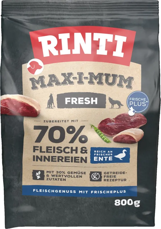 Top-Seller Sparpaket 2 x 800 g Rinti Max-i-Mum Ente Hunde Trockenfutter