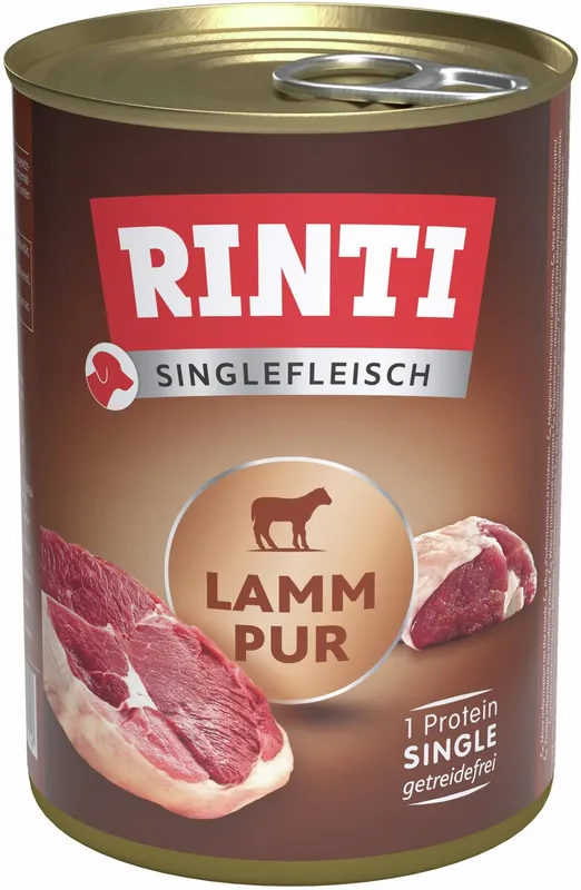Online Kaufen Sparpaket 24 x 400 g Rinti Singlefleisch Lamm pur Hunde Nassfutter