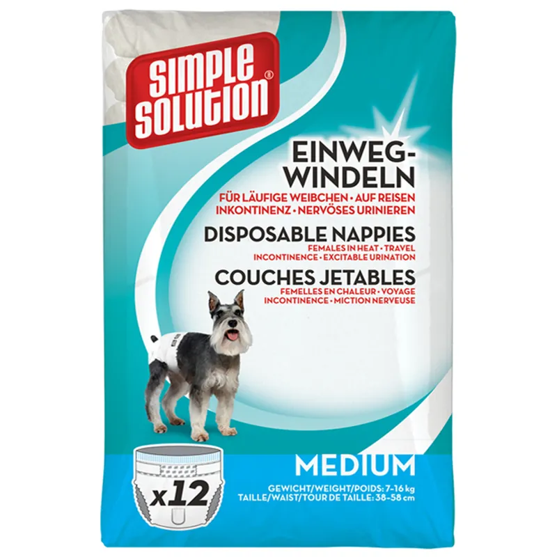 Preis Gesenkt Sparpaket 2 x Simple Solution Einweg-Windeln Hunde Hygiene Inkontinenz M