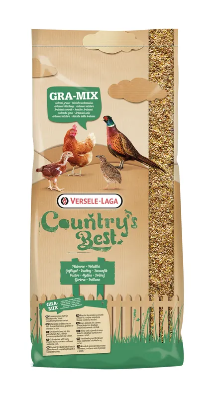 Neue Ware Sparpaket 2 x 20 kg Versele-Laga Country's Best Gra-Mix Ardenner Mischung Geflügel Hauptfutter