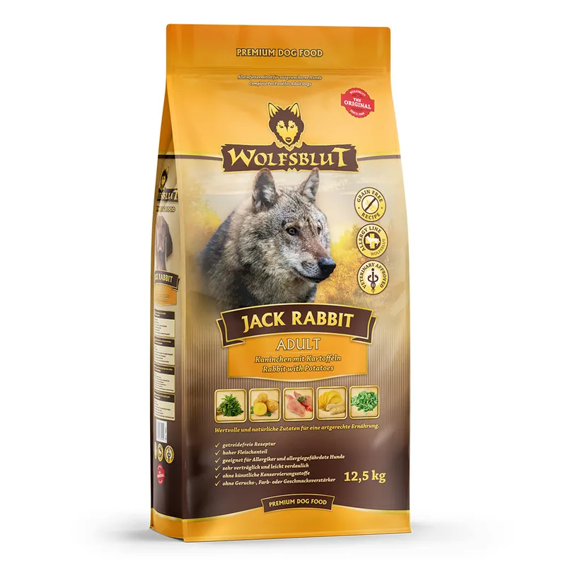 Sparpaket 2 x 12,5 kg Wolfsblut Jack Rabbit Adult Kaninchen mit Kartoffeln Hunde Trockenfutter Solange Der Vorrat Reicht