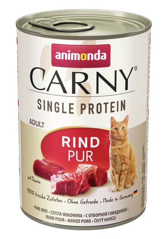 Sparpaket 6 x 400 g Animonda Carny Adult Single Protein Rind pur Katzen Nassfutter Top-Preis