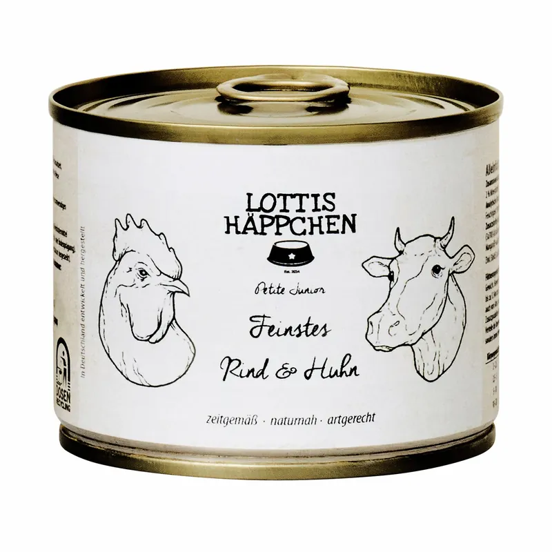 LOTTIS HÄPPCHEN Petite Junior Mix Rind und Huhn 200 g Markenware