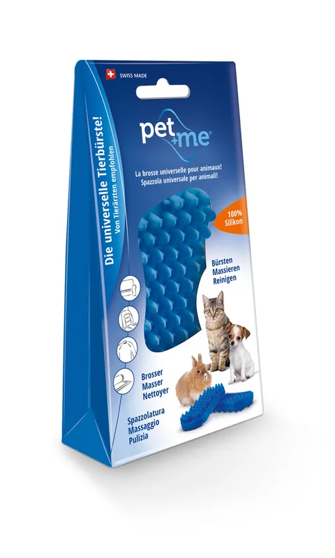 Jetzt Bestellen pet+me Pflegebürste Katze Kurzhaar blau
