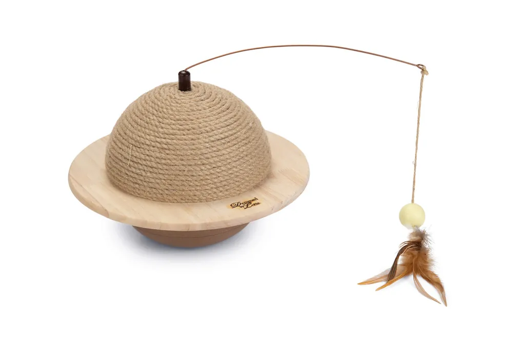 Designed by Lotte Kratzball Wiggly aus Holz/Jute Katzenspielzeug Neue Kollektion