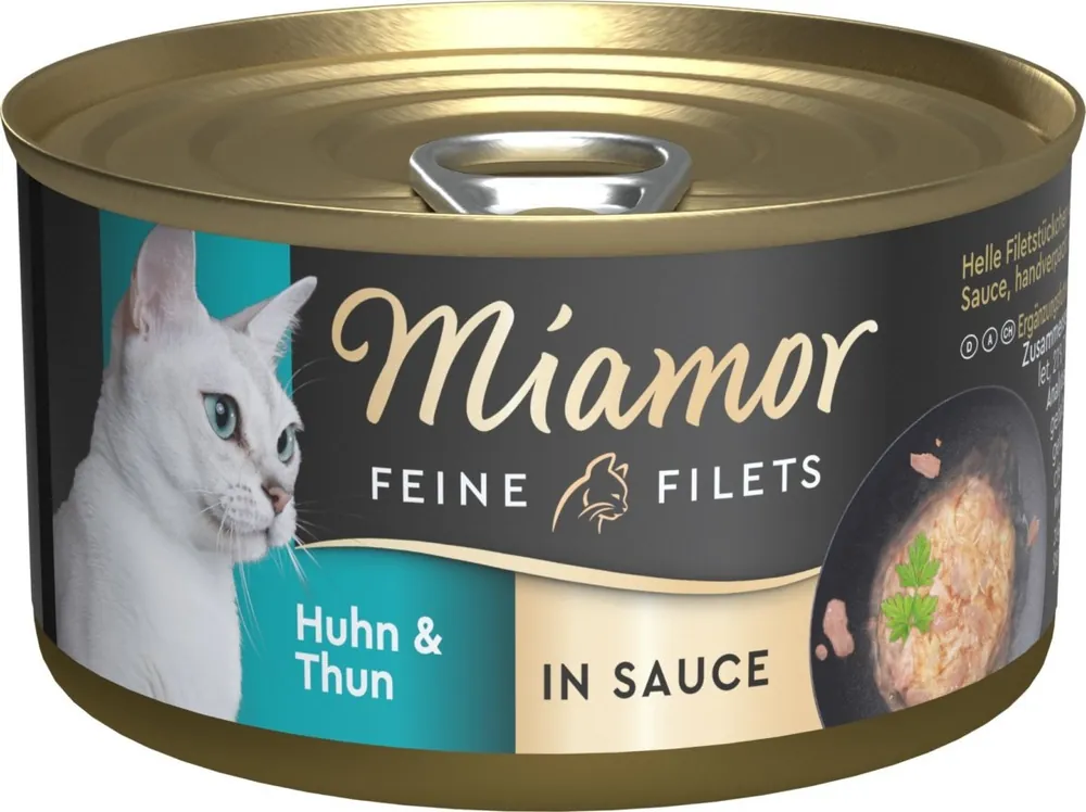 Miamor Feine Filets Huhn & Thunfisch in Sauce 85 Gramm Katzennassfutter Garantierte Lieferung