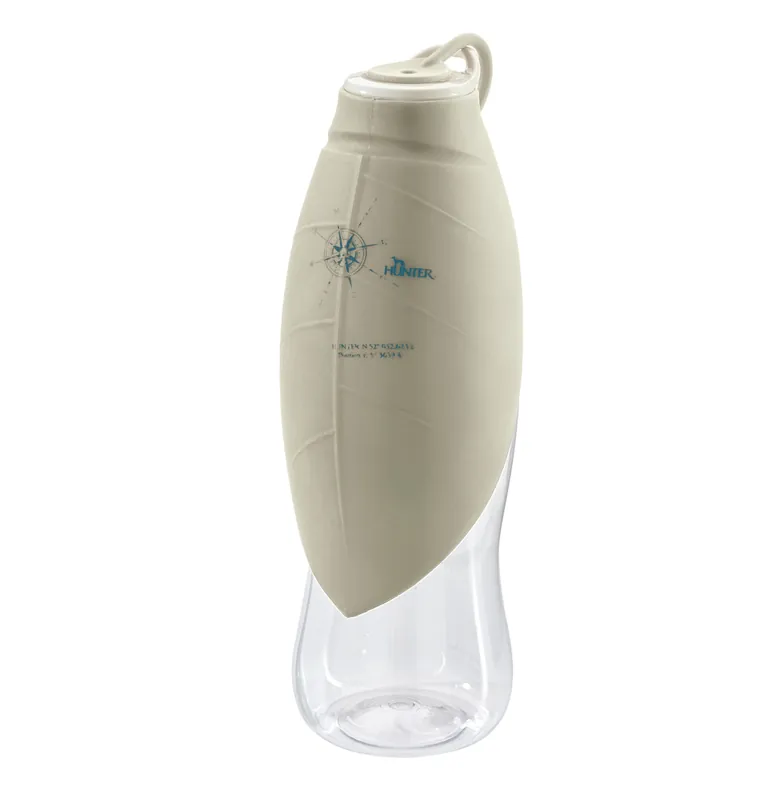 Neu HUNTER Outdoor Trinkflasche mit Silikonnapf List 550 Milliliter beige Hundenapf