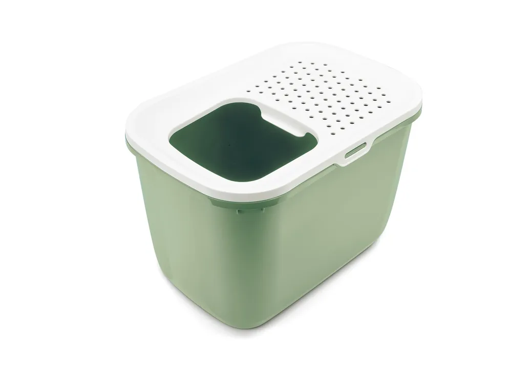 Echt SAVIC Toilette Hop In grün/weiß 58x39x39cm Katzentoilette