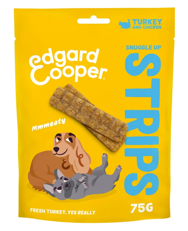 Sofort Bestellen Edgard & Cooper STRIPS Truthahn und Huhn getreidefrei 75 g