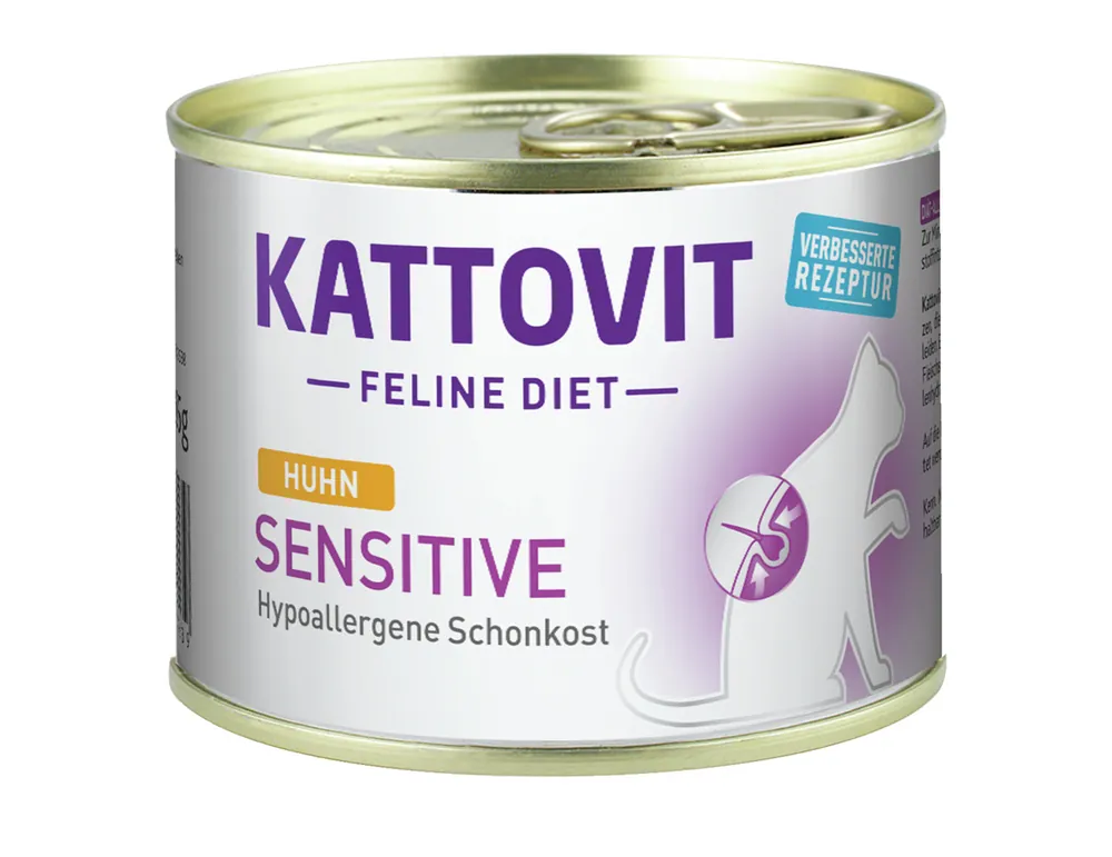 KATTOVIT Feline Diet Sensitive Huhn 185 g Neue Kollektion