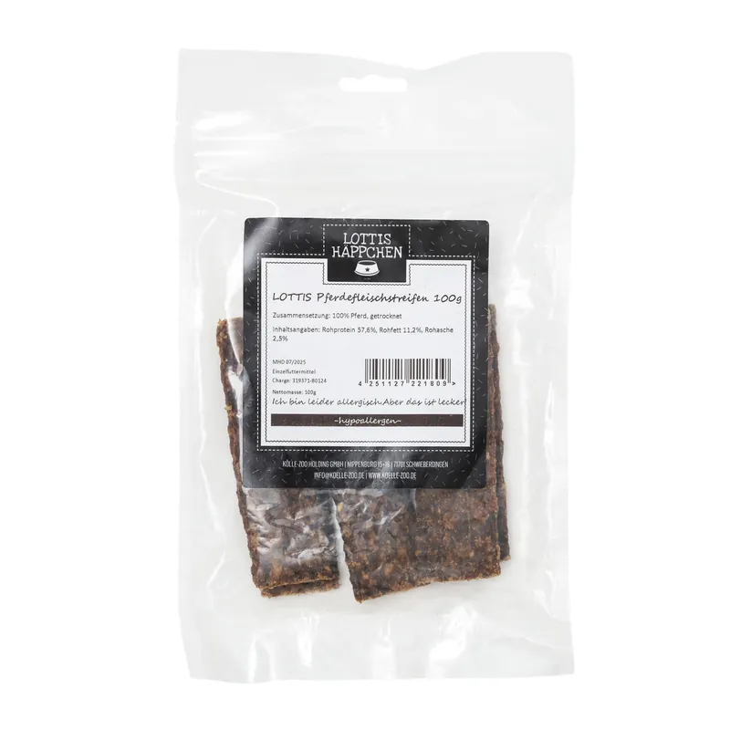 LOTTIS HÄPPCHEN Pferdefleischstreifen 100 g Preiswert