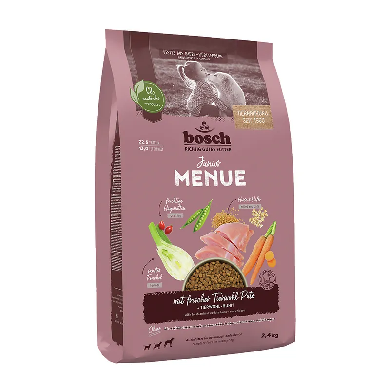 Neue Ware BOSCH MENUE Junior Pute 2,4 kg