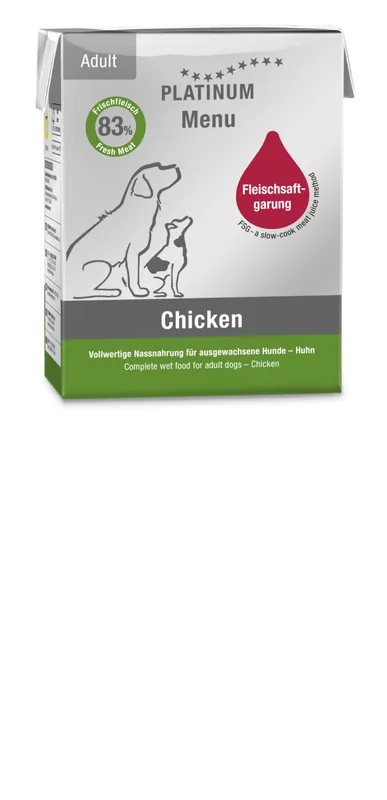 Sparpaket 24 x 375 g Platinum Menü Adult Chicken Hunde Nassfutter Sofort Bestellen
