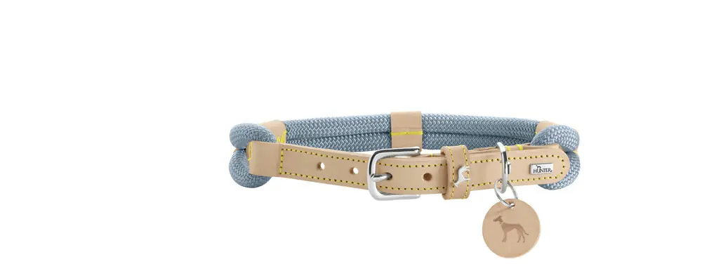 HUNTER Halsband Malia 60/M-L taubenblau/natur Sonderaktion
