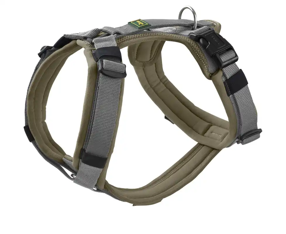 Preiswert HUNTER Geschirr Maldon Up 60-91/M-L olive/grau