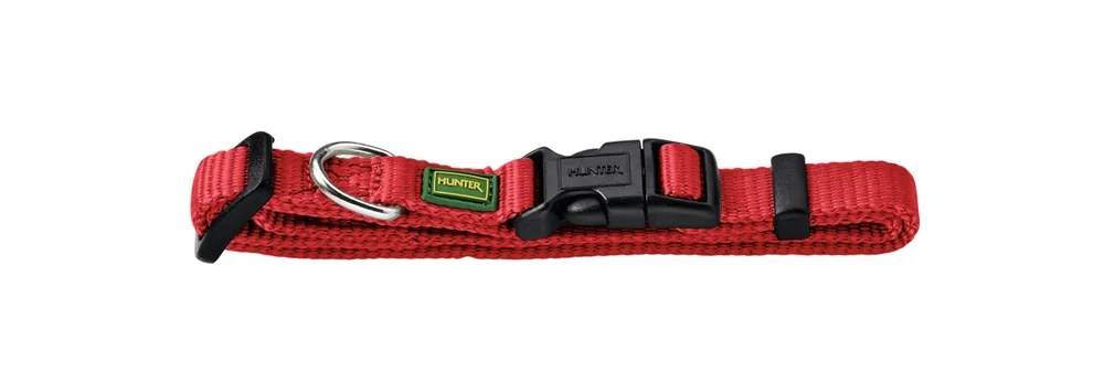 Neu HUNTER Halsung Nylon Vario Basic S/1,5 rot
