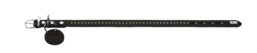 Saisonangebot HUNTER Halsband Aalborg Style XXS-XS 27 Leder schwarz
