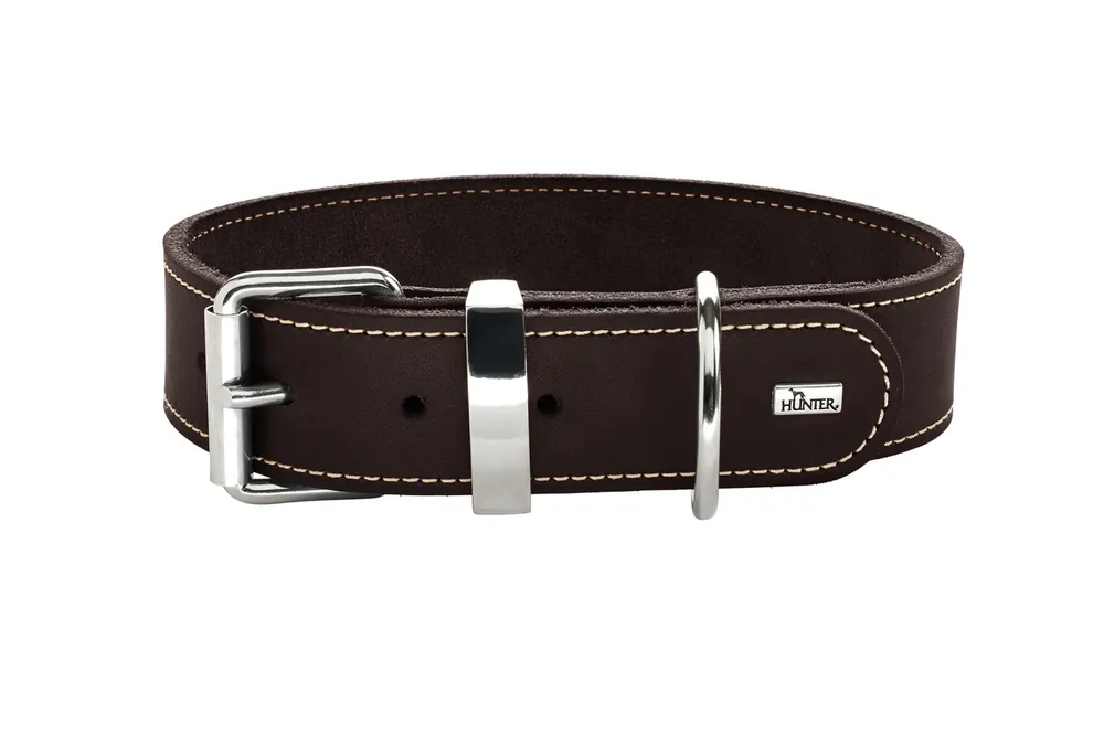 Angebot HUNTER Halsband Aalborg Special L 65 Leder dunkelbraun