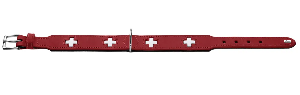 HUNTER Halsband Swiss 50 rot/schwarz Expressversand