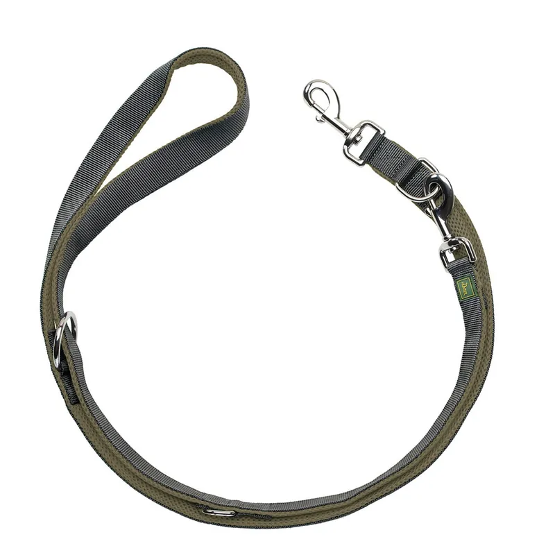HUNTER Verstellbare Führleine Maldon 20/200 olive/grau Sonderaktion
