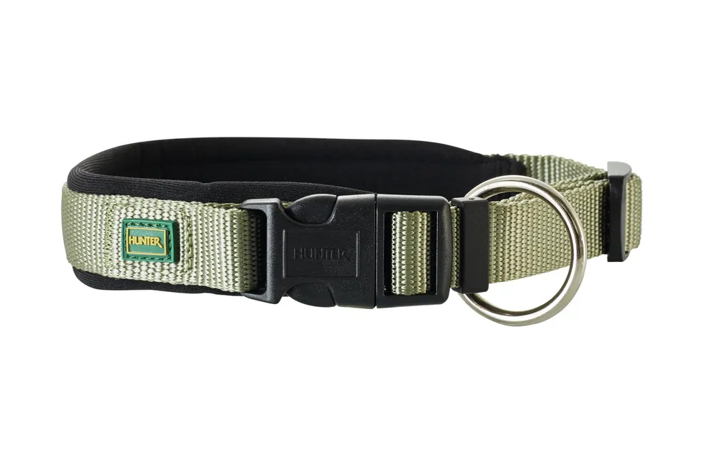 Must-Have HUNTER Halsband Neopren Vario Plus M-L 2,0 cm 45-50 cm olive/schwarz