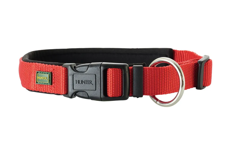 Neuheit HUNTER Halsband Neopren Vario Plus 2,5 cm M-L 2 cm 45-50 cm rot
