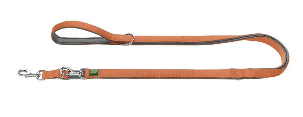 HUNTER Verstellbare Führleine Neopren 10/200 kupfer/grau Sonderaktion