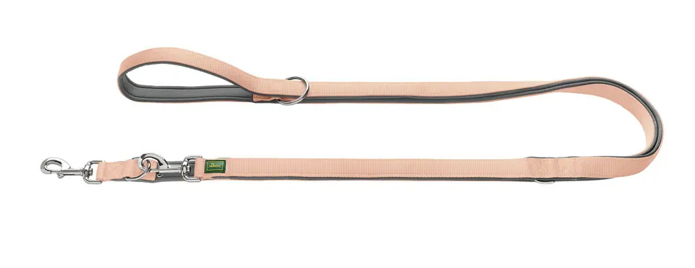 Bestseller HUNTER Verstellbare Führleine Neopren 20/200 pfirsich/grau