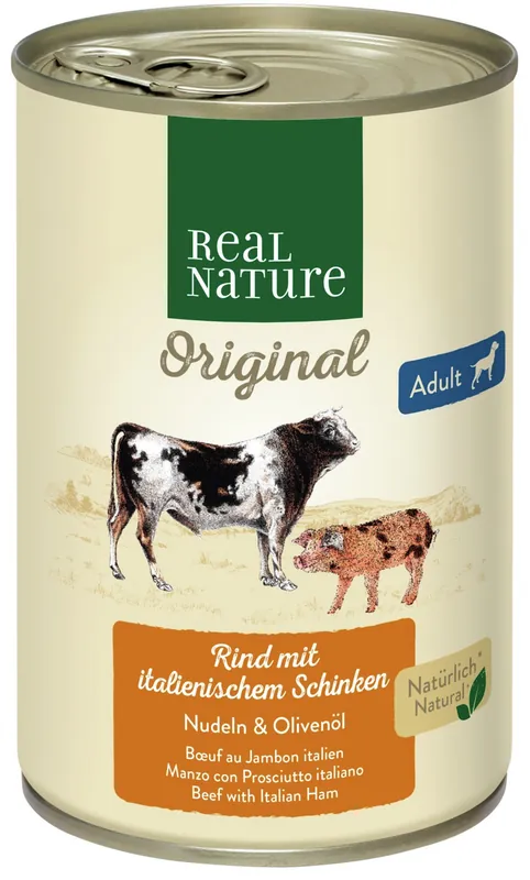 Expressversand REAL NATURE Adult Rind mit italienischem Schinken 400 g