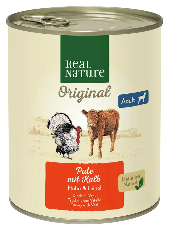 REAL NATURE Adult Pute und Kalb mit Reis 800 g Günstig