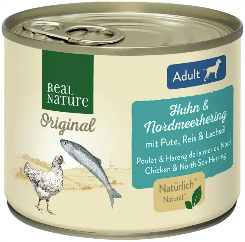 Preisknaller REAL NATURE Adult Huhn und Nordmeerhering 200 g