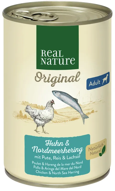 Expressversand REAL NATURE Adult Huhn und Nordmeerhering 400 g