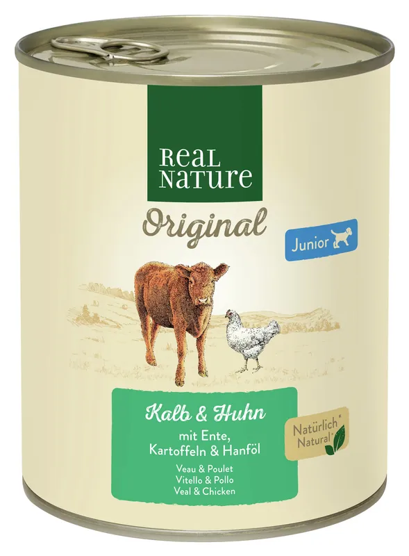 REAL NATURE Junior Kalb, Huhn und Ente 800 g Preis Gesenkt