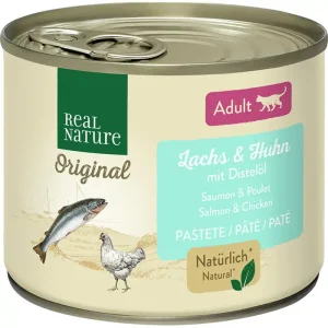 REAL NATURE Katze Adult Lachs und Huhn 200 g Finale Aktion