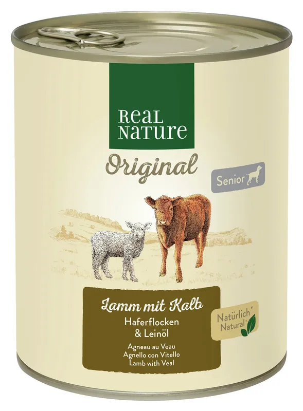 REAL NATURE Senior Lamm und Kalb 800 g Super-Preis