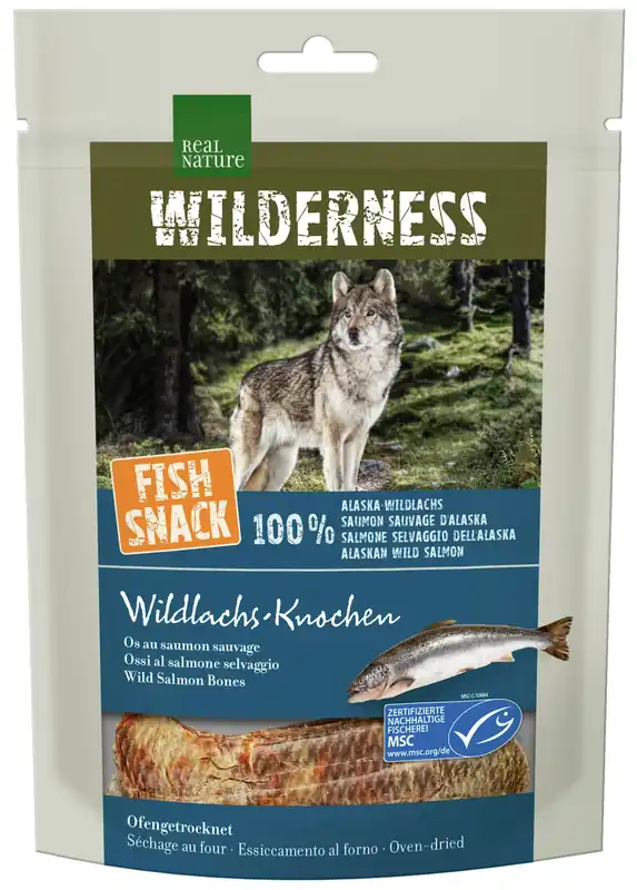 Knallerangebot REAL NATURE WILDERNESS Fish Snack Wildlachs-Knochen 70 g