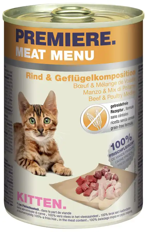 PREMIERE Meat Menu Kitten Rind und Geflügel 400 g Aktuell