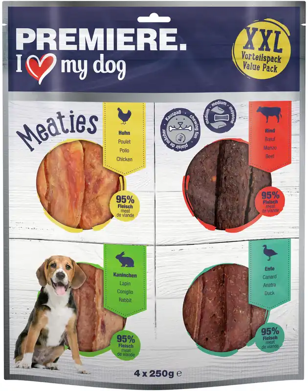 Heißes Angebot PREMIERE Pure Meaties XXL Variety 4 x 250 g
