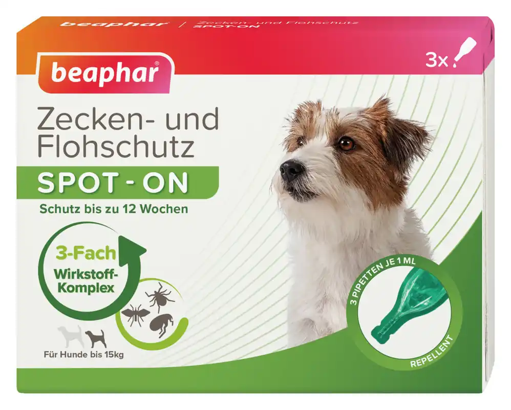 Kracherpreis beaphar Zecken- und Flohschutz SPOT-ON 3x1 ml