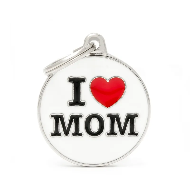 Garantierte Lieferung MY FAMILY Charm I Love Mom Tag Hundemarke