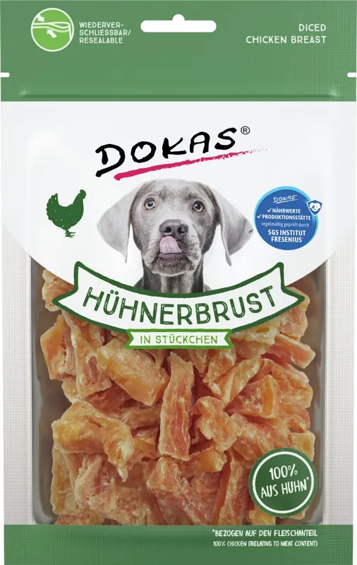 DOKAS Hühnerbrust in Stückchen 70 g Mega-Angebot