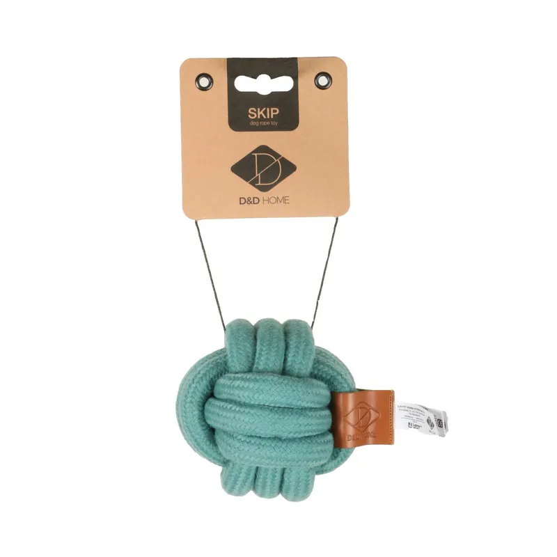 D&D Cotton DogToy Skip Ball S 9,5 cm blau Sonderangebot