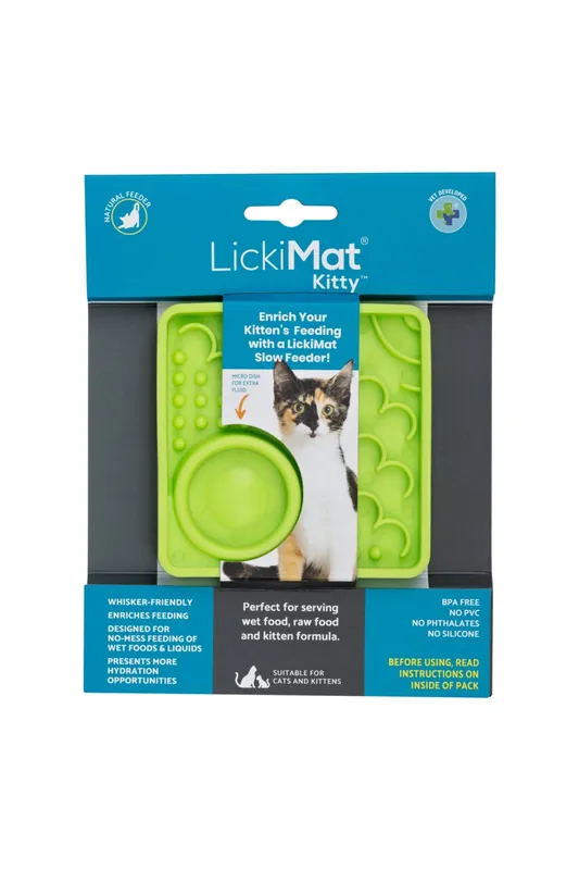 LickiMat Kitty grün 10 x 10 cm Geprüft