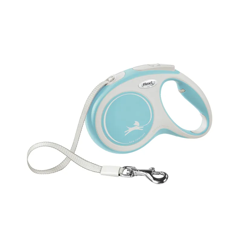 Flexi New COMFORT Gurt M 5m hellblau Schneller Versand