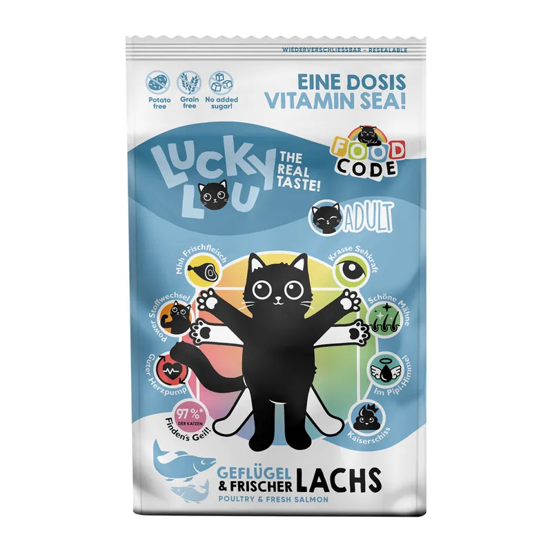 Lucky Lou Adult Geflügel & Lachs 750 g Schnäppchen