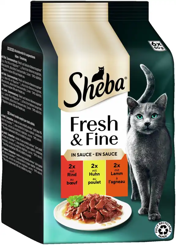 Sheba Fresh & Fine Rind Sauce 6 x 50 g Neue Ware